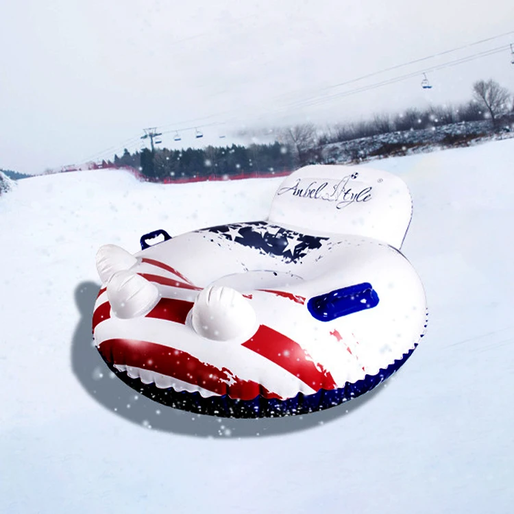 Wavefun Winter Party Durable Winter Inflatable Round Snow Tube Sled for Domestic Toys