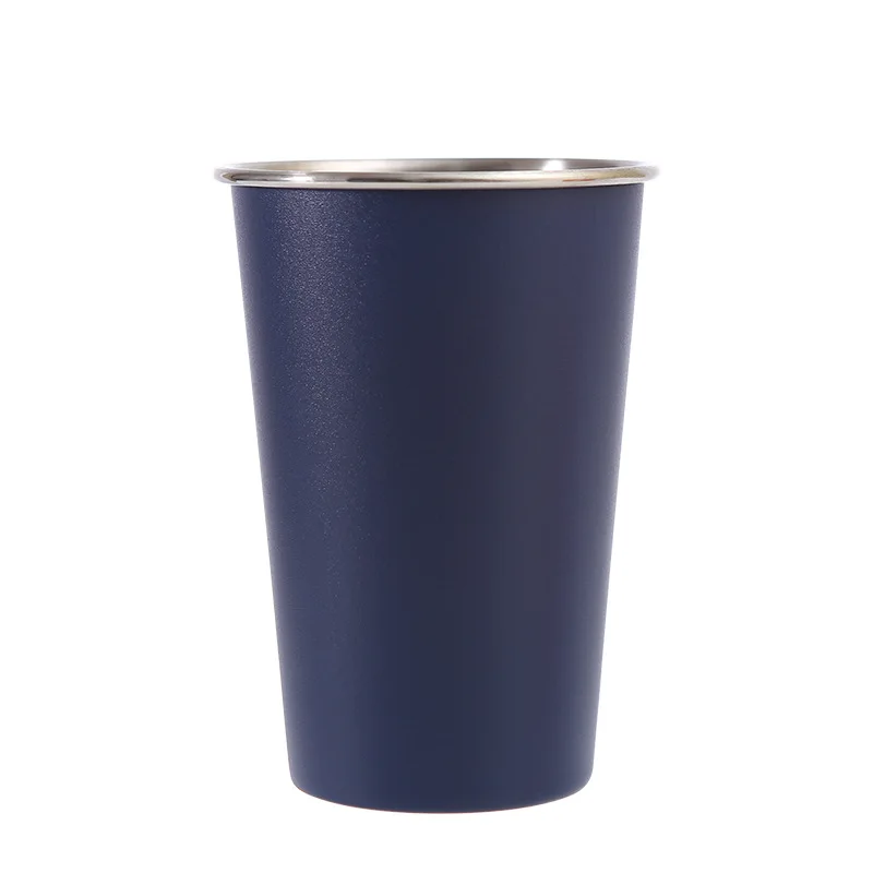custom items Stainless Steel Metal Cup Beer Cups White Wine Glass Coffee Tumbler Tea Milk Mugs Outdoor giveaways