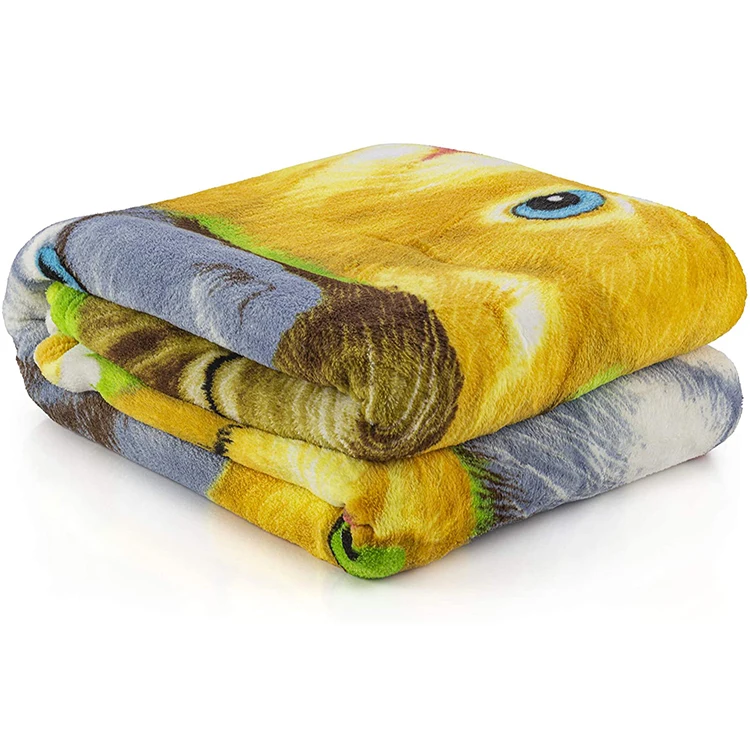 Soft cozy lightweight Custom Photo Printing Cheetah Art Animal polar Fleece Throw Blanket