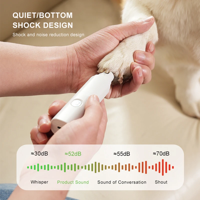 Efficient Durable Type-C Charging Small Animal Nail Grooming Clipper Tool  Pet Nail Grinder For Dog And Cat