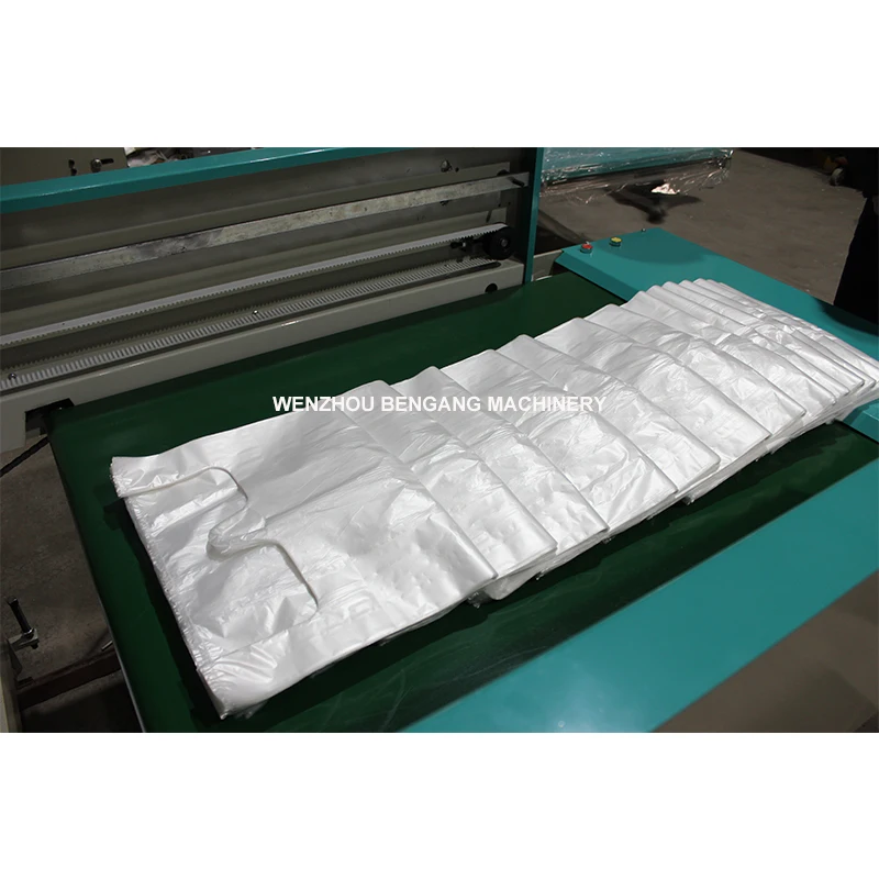 BG470*2 Biodegradable Bag Sealing Machine Type and Plastic LDPE HDPE  Material T-shirt shopping plastic bag making machine price