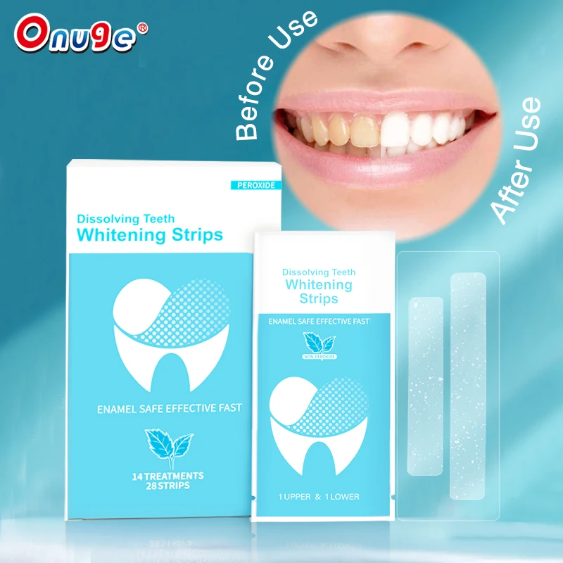 Diamond Teeth Whitening Strip Peroxide Dissolving PAP Oral Dissolving Strips OEM ODM Packaging