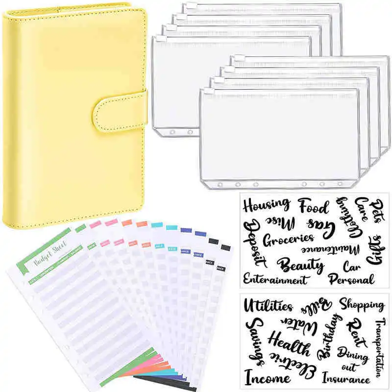 Wholesale A6 Budget Binder Set Cash Envelope Budget System Binder Planners With  zipper Expense Budget Sheets And Label Sticker