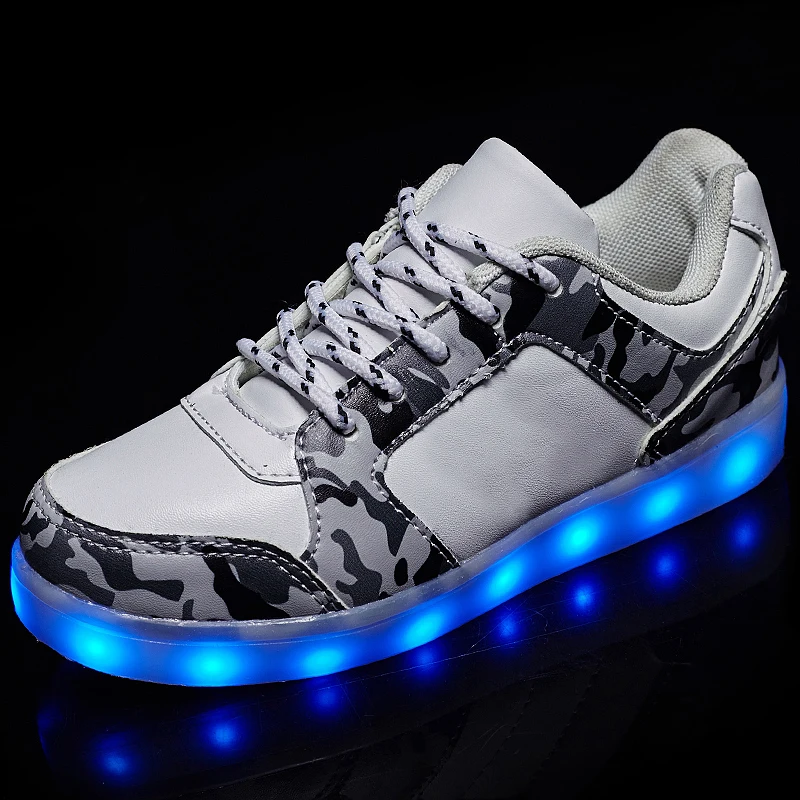 Wholesale Kids Sneakers Children Baby Girls Boys Letter mesh Led Luminous Sport  Remote control light shoes 918