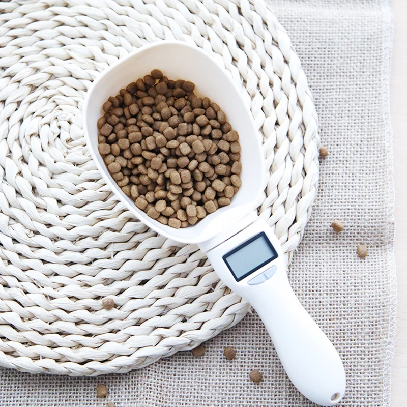Pets Feeding Tools Food Scale Feeding Scoop For Dog Electronic Digital Display Cat Plastic Smart Measuring Spoon