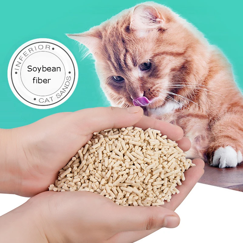 OEM  6L cattery home deodorant water absorption fast clumping 2.5KG green tea tofu cat litter