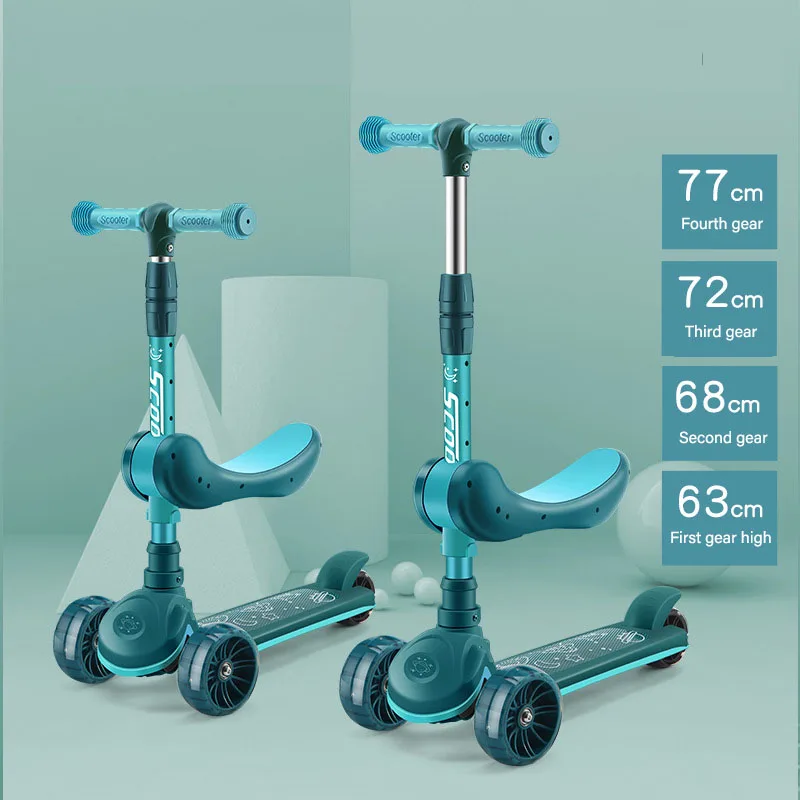 Wholesale High quality of 3 wheel stand up kids scooter Printing straight rod children scooter