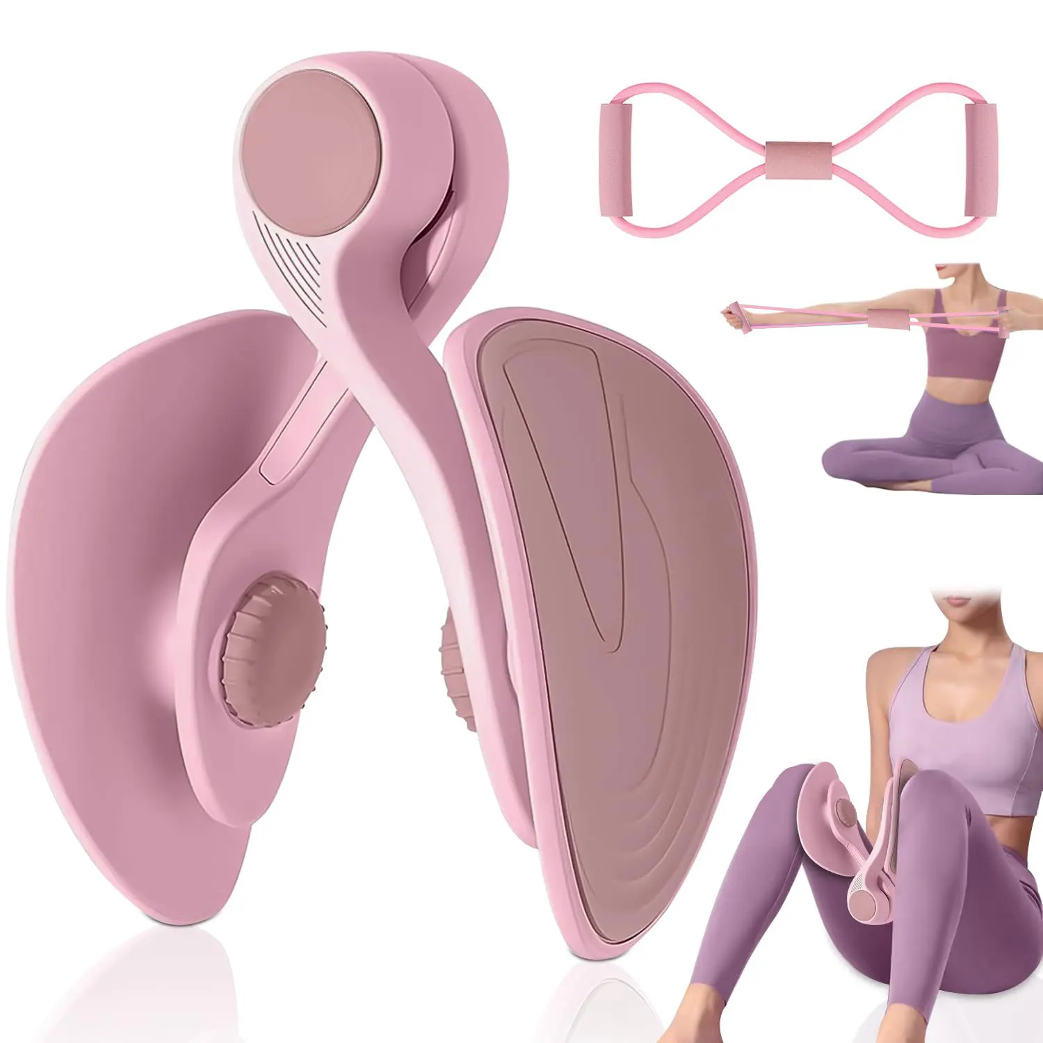 Pelvic floor muscle training repair device, hip and back inner leg clamps, 8 Shape Pull Belt set Master Thigh