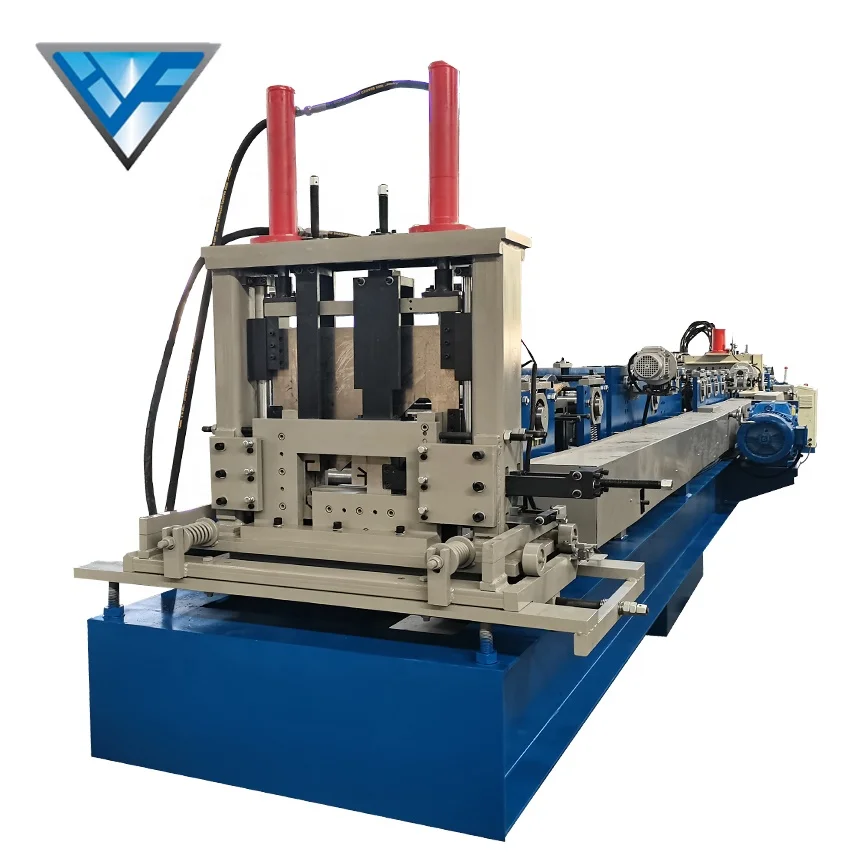Full Automatic C Z  purlin steel making cold roll forming machine