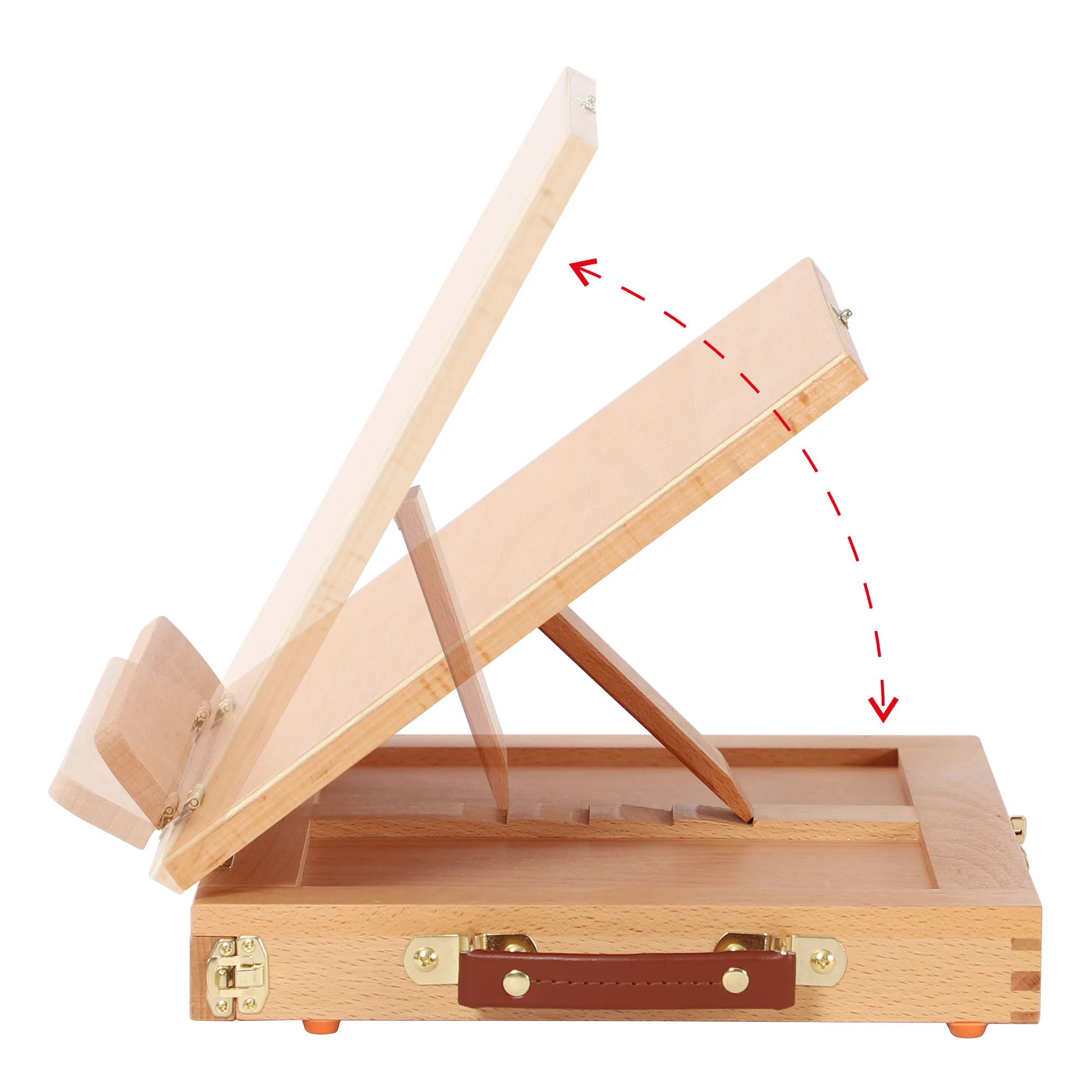 Acrylic Paint Set with Solid Beech Wood Easel Box, 48X22ML Acrylic Paints and All Additional Painting Supplies