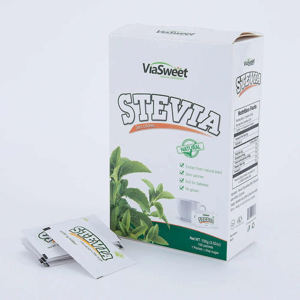 Sugar free sweetener stevia sachet wholesale 0 calorie stevia erythritol sweetener sachet