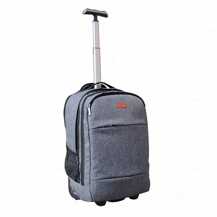 Hot selling trolley suitcase backpack with 2  wheels soft roller luggage bag