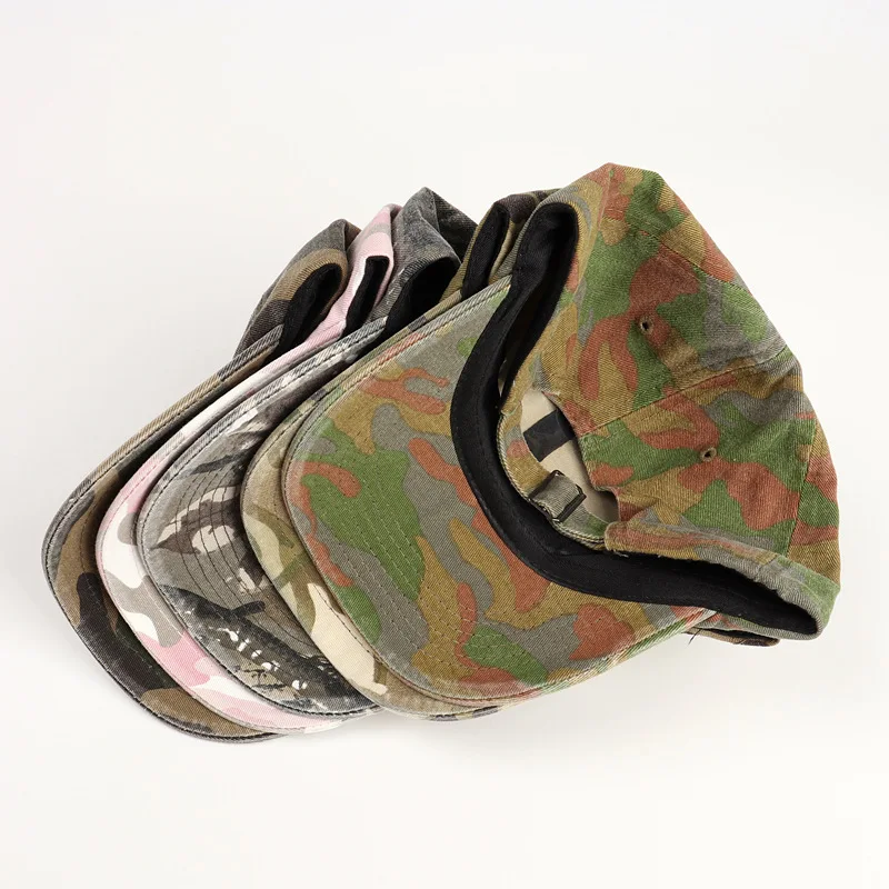 Wholesale Hunting Quality Stone Washed Cotton Camo Tactical Caps Baseball Caps