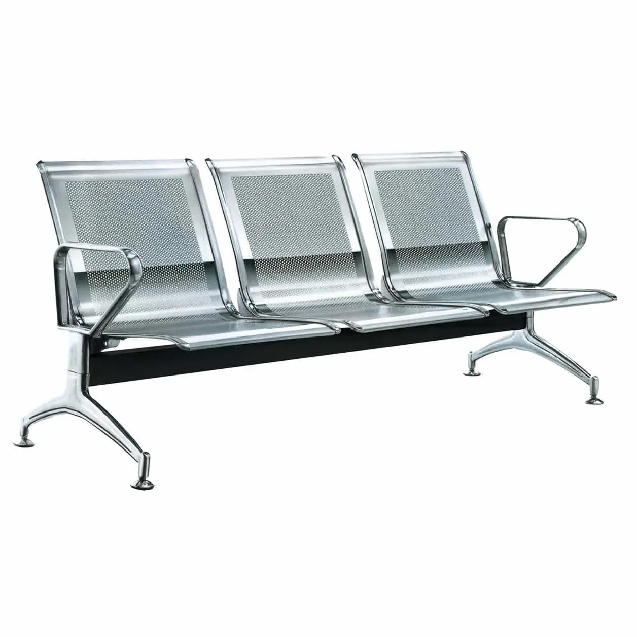 Reception chair Leather Steel 2 3 4 5 Seater Medical Office Salon Metal Airport Hospital Guest Waiting room Chair with Arm