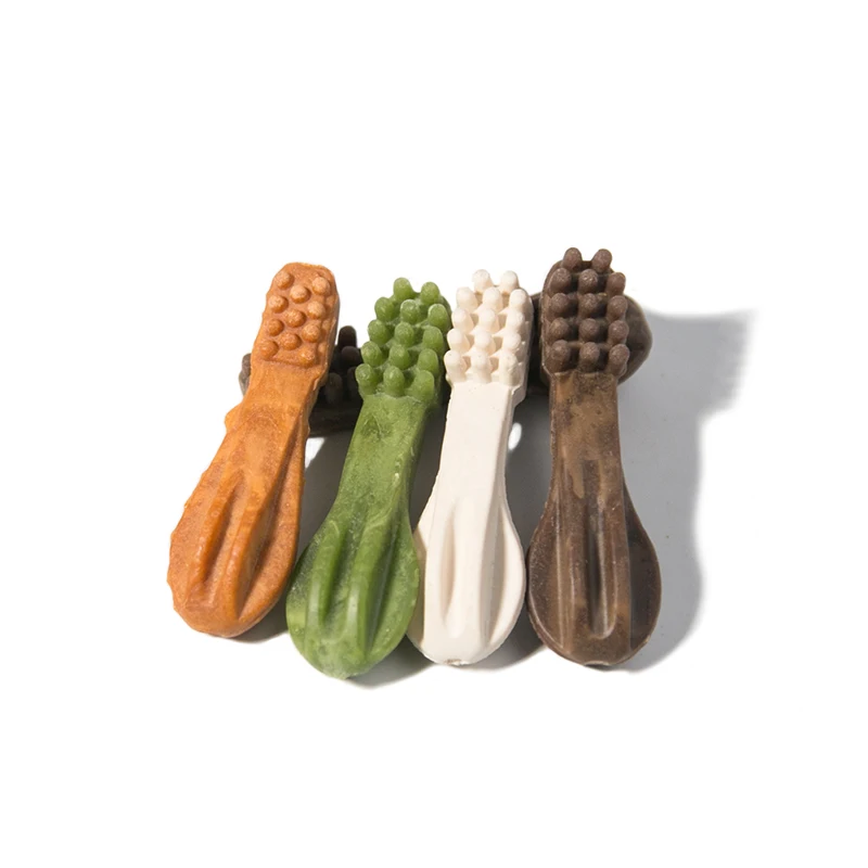 Toothbrush Shaped Dog Treats Pet Dental Sticks Custom Package Label Air Dried Dental Sticks For Dogs