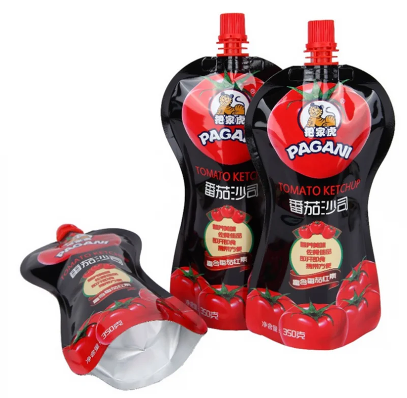 Custom printed Plastic Bottle Shaped Pouch/250ml Bottle Shape Water Pouch/Soft drink spout pouch