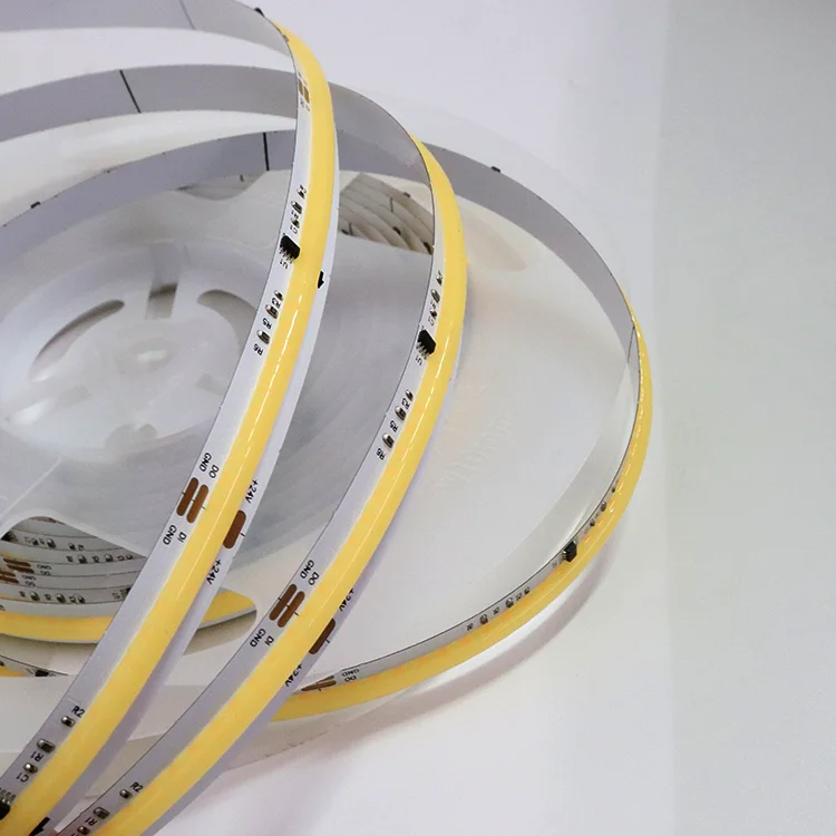 Banqcn 2700-6500K CCT 576D 12 pixels per meter 1000*10mm dual white cob water flow led strip no spots soft uniform light