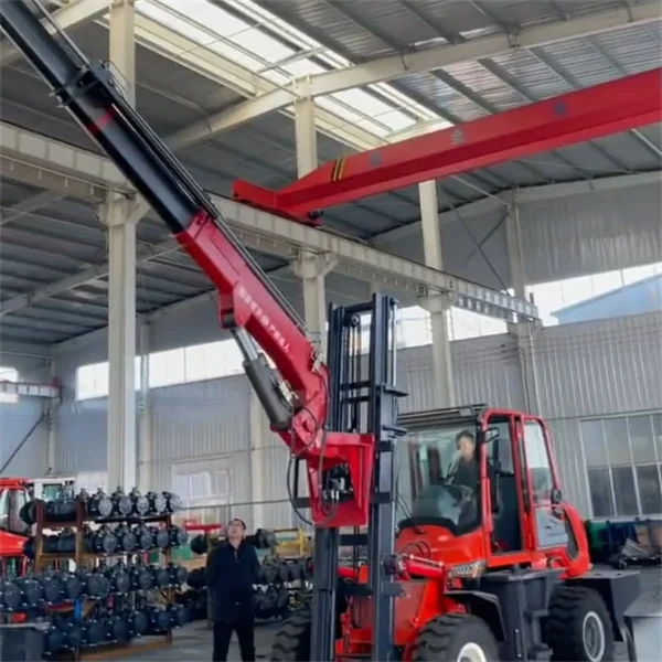High quality Telescopic boom hydraulic forklift crane mounted front or back 2.5ton