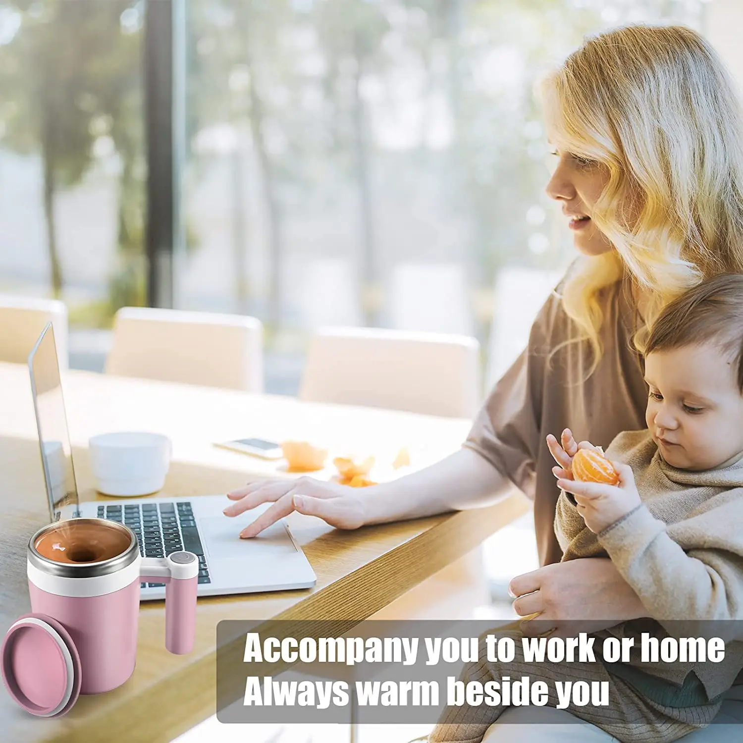 2024 New Arrivals Self Stirring Mug Auto Mixing Coffee Cup Magnetic Stirring Coffee Cup