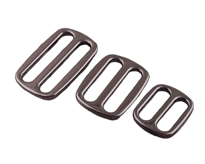 Factory customization High Quality Tri-glide Custom Gold stainless steel Metal Buckle For Bag Strap Adujuster Bag Buckle