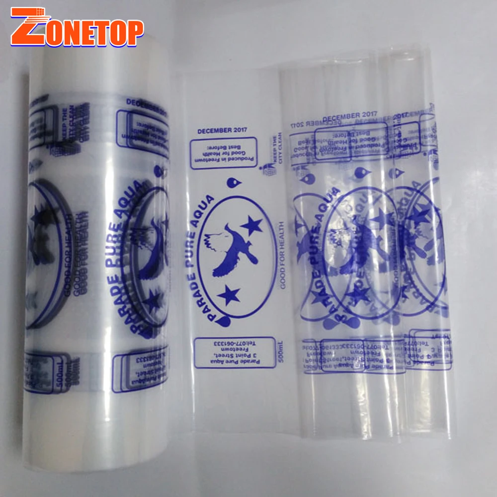 Automatic Sachet Water Machine Used 250ml 500 ml Laminating PE Plastic Sachet Pouch Bag for Water