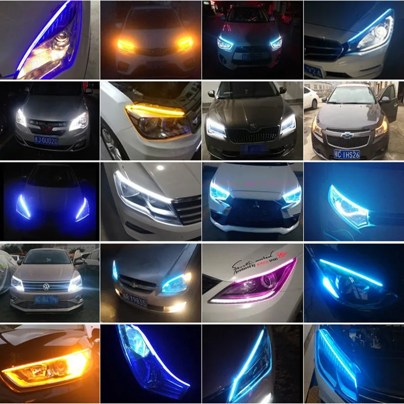 New 144smd white red flashing led drl open welcome lights car door warning light