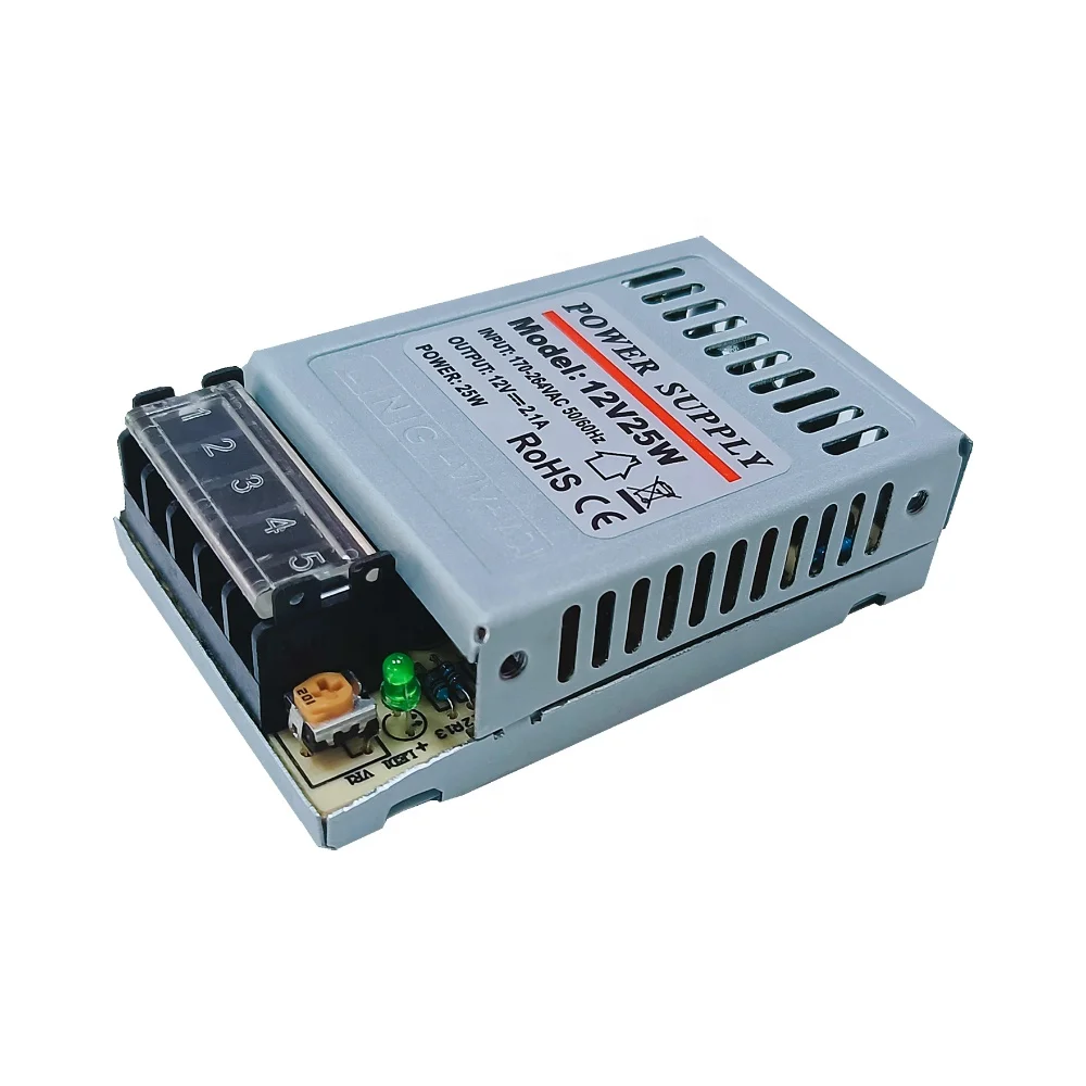 Ready To Ship CE RoHS LED Driver Uninterrupted Ac To Dc 12V 2.1A 25W Power Supply