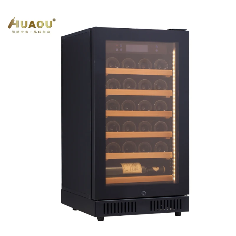 20 Bottle 68L  Mini Wine Cooler With Beech Shelf For Wine fridge compressor refrigerator