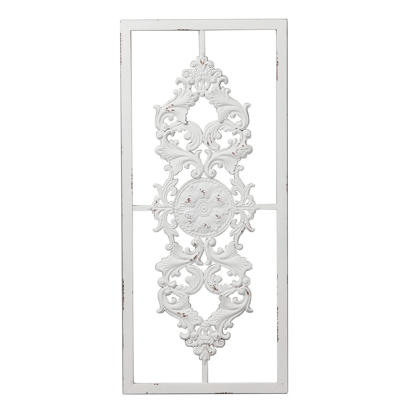 Handmade Rectangular Metal Sculpture Wall Pendant Home Decor,Wholesale Interior Distressed Craft Carved Wall Panels Wall Decor