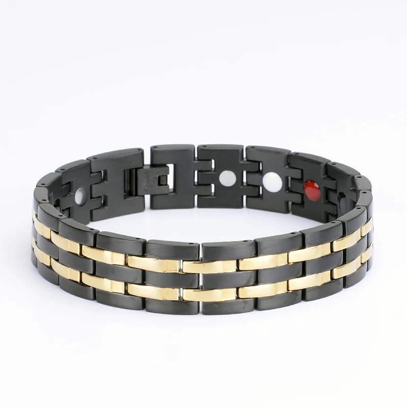 Far Infrared Germanium Health 4in1 Bio Magnetic Therapy Men Titanium Balance Bracelets