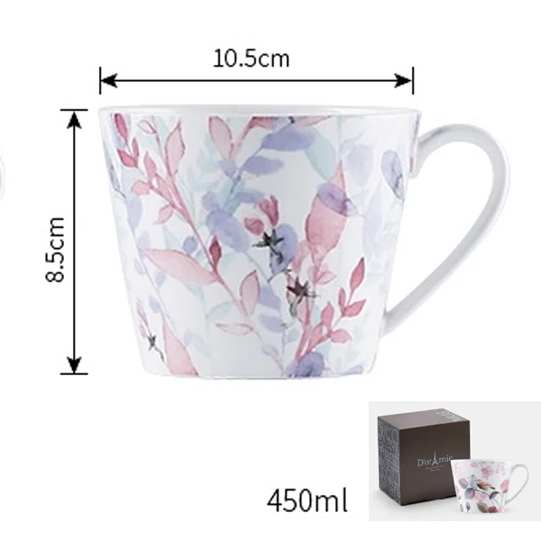 MG59 Ceramic Bone China Tea Cup Coffee Mug Gift Set with Color Box Gift Box