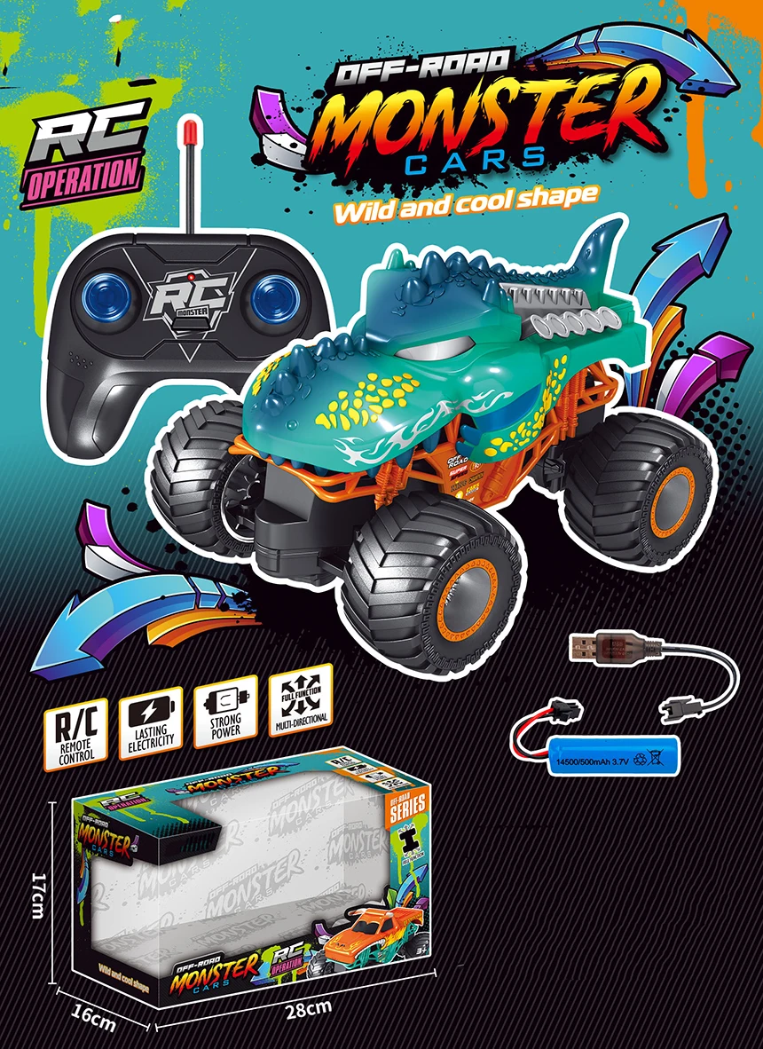 DWI Monster Trucks 1:20 Off-Road RC Vehicle Racing Car Indoor/Outdoor Kids Climbing Function for Kids 3 Years Old & Up