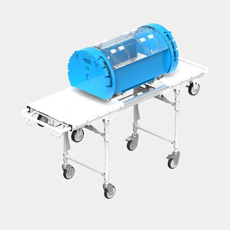 Pediatric ABS Medical Infant Bed Acrylic Neonatal Transport Incubator with Trolley