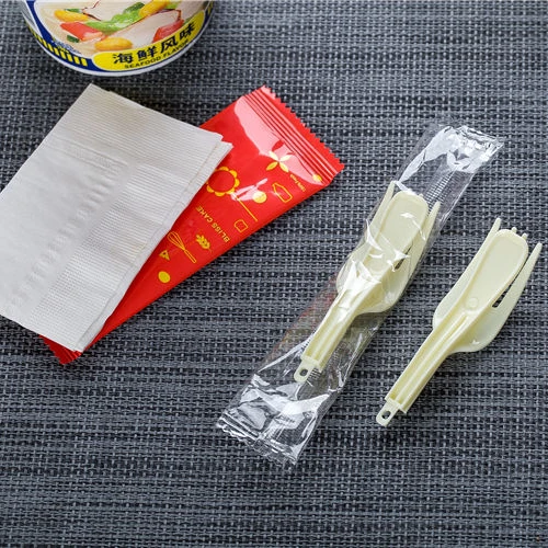 
Hot selling long handle food grade custom Plastic PP mini folding plastic cooking fork 