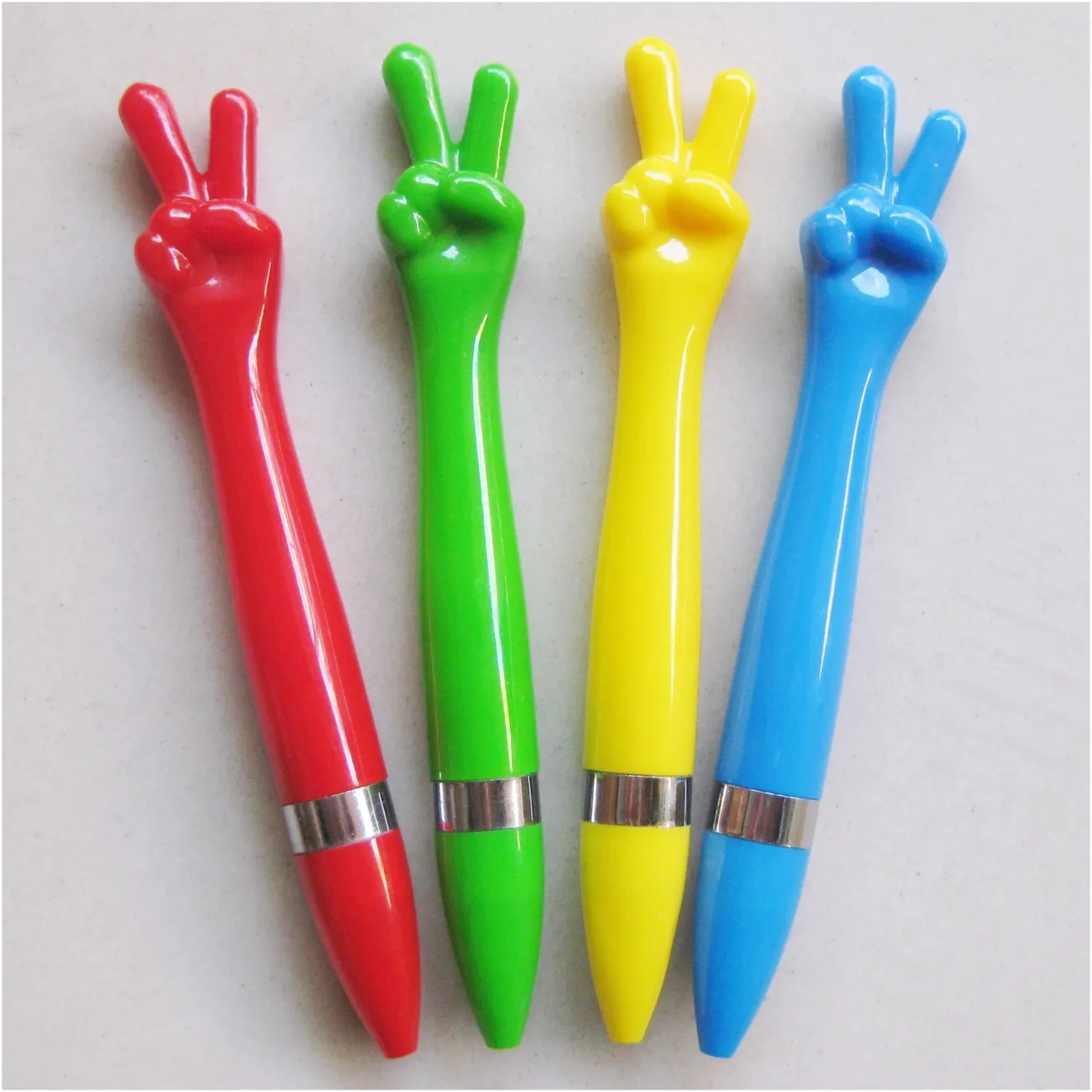 Promotional funny finger ballpoint pen gift school pen print custom information twist writing pen