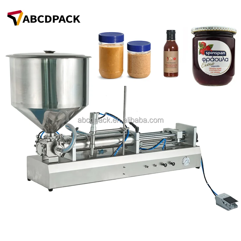 Guangzhou Semi-Automatic Cream Filling Machine Pasta Sauce Filler