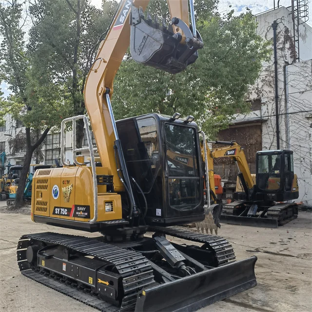 Хит продаж высокое качество Подержанный мини-экскаватор Sany 75 с лопаткой Строительная техника низкая цена хорошо продается в Египте