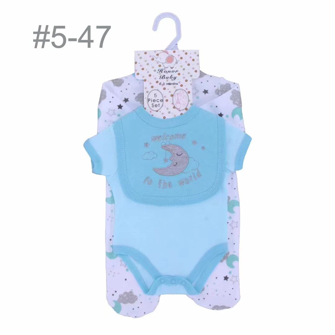 2024 Wholesales Baby boys girls summer clothing sets Short sleeve newborn baby clothes sets new born baby birthday gift sets