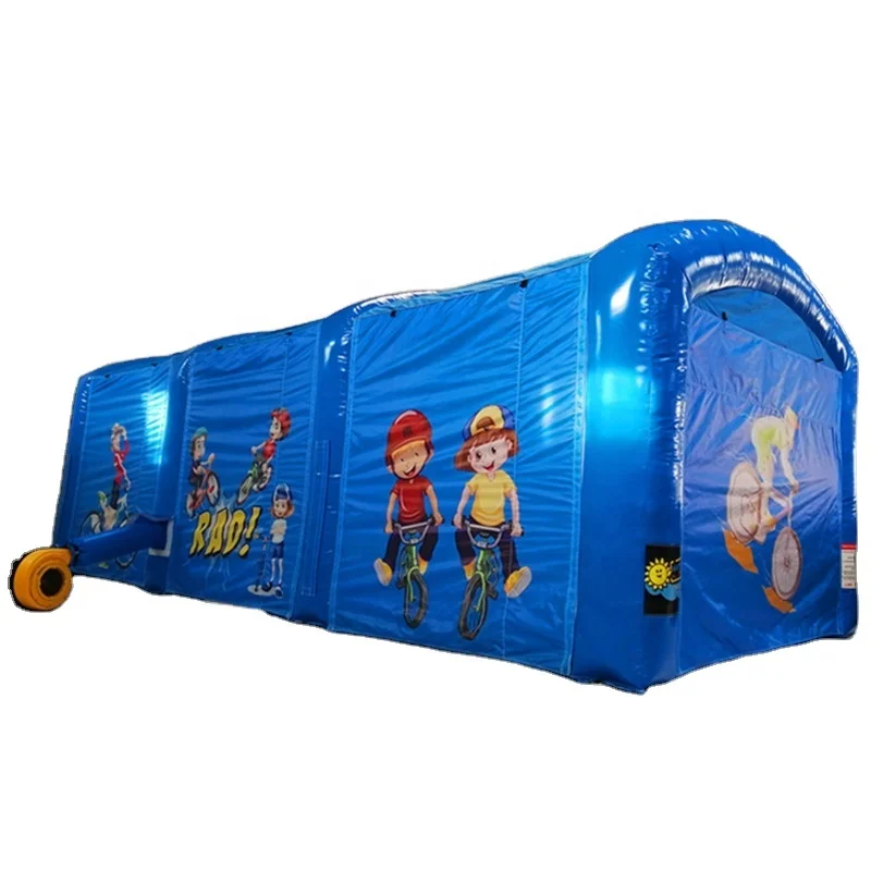 Детская Надувная палатка-туннель из ПВХ для спортивных игр на велосипеде на открытом воздухе
