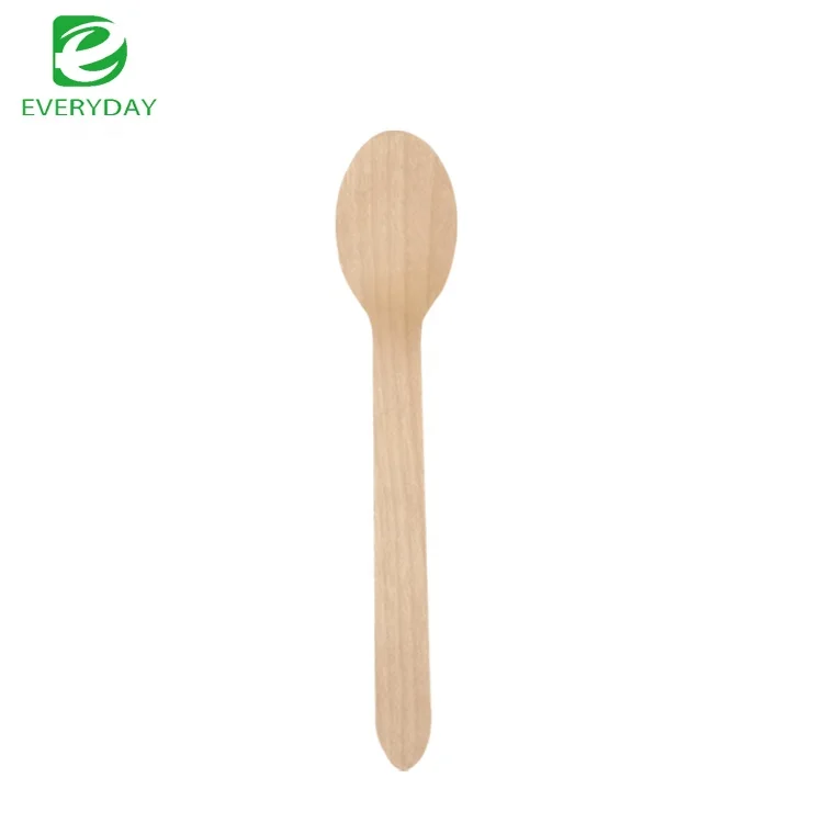 Custom Dinner Set 100% Biodegradable Utensils Custom Logo Wood Biodegradable Spoon In Dalian