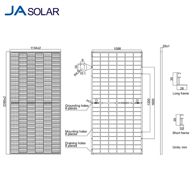 JA solar A Grade Tire 1 540W 545W 550W 550W Mono Solar Panel  Monocrystalline with Good Price In stock