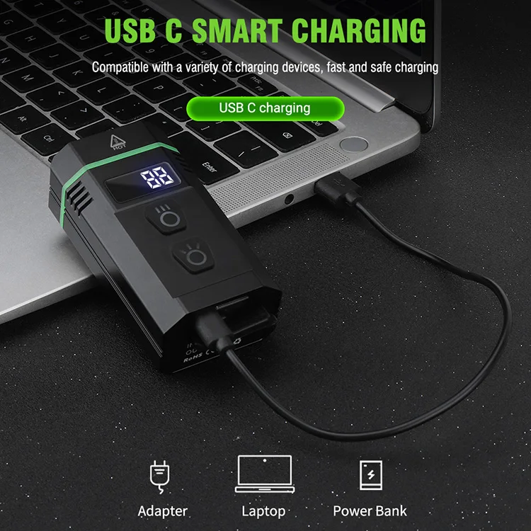 Boruit Smart Usb Rechargeable Waterproof Mountain Front Bicycle Lights For Bicycle Sale With LED Power Display