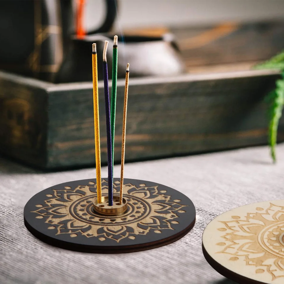 Vietnam Stick Incense Tray Holder Wood Aroma Stand Incense Holder for Yoga Meditation and Home Use