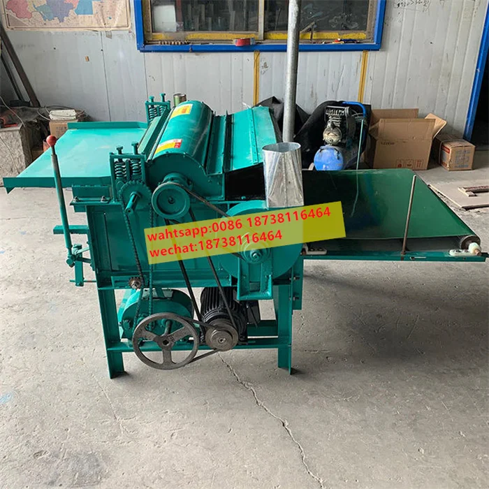 cotton wool rolls making machine cotton fibers carding machine old cotton opening rolling machine for clothes recycling