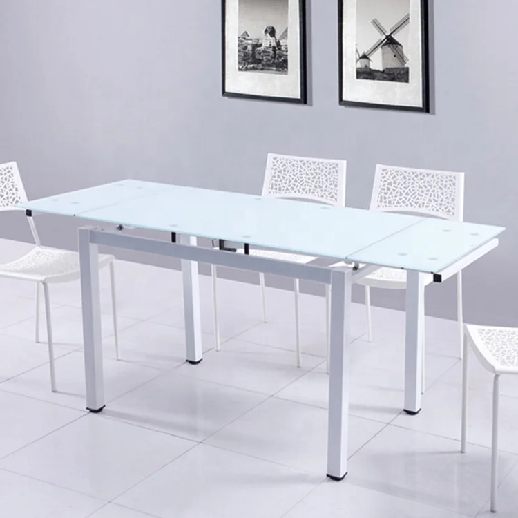 Сделано в Китае 2022 модная Высококачественная простая расширяемая стеклянная мебель обеденный стол по заводской цене