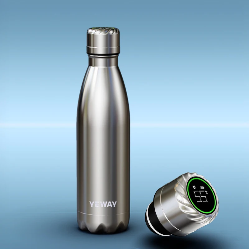 OEM 500ml Factory Stainless Steel Uv Water Purifier Lid Uv Light Self Cleaning Insulated Smart Vacuum Water Bottle Sports Bottle