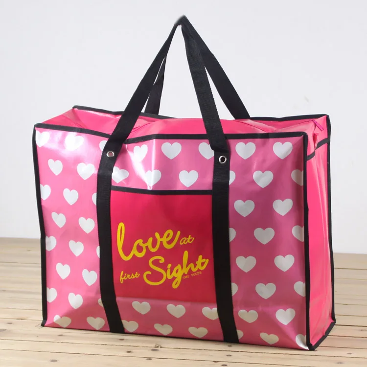 professional nonwoven zipper bag with outside pocket