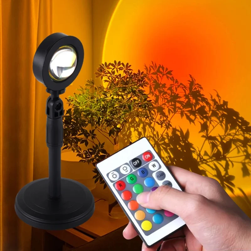 Sunset ambient light bedroom photo internet celebrity night light live broadcast background fill light projection