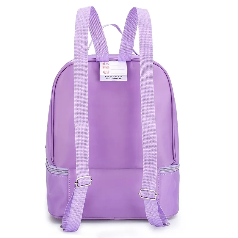 Cute custom logo latin pink frilly ballet bags tutu dancing backpack ballerina bag for kids girls