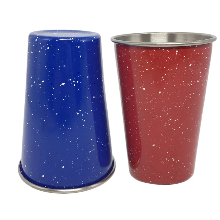 260ml 350ml 500ml 8oz Unbreakable Beer Water Single Layer Metal Stainless Steel Beer Cup Stackable Pint Cups for Bar